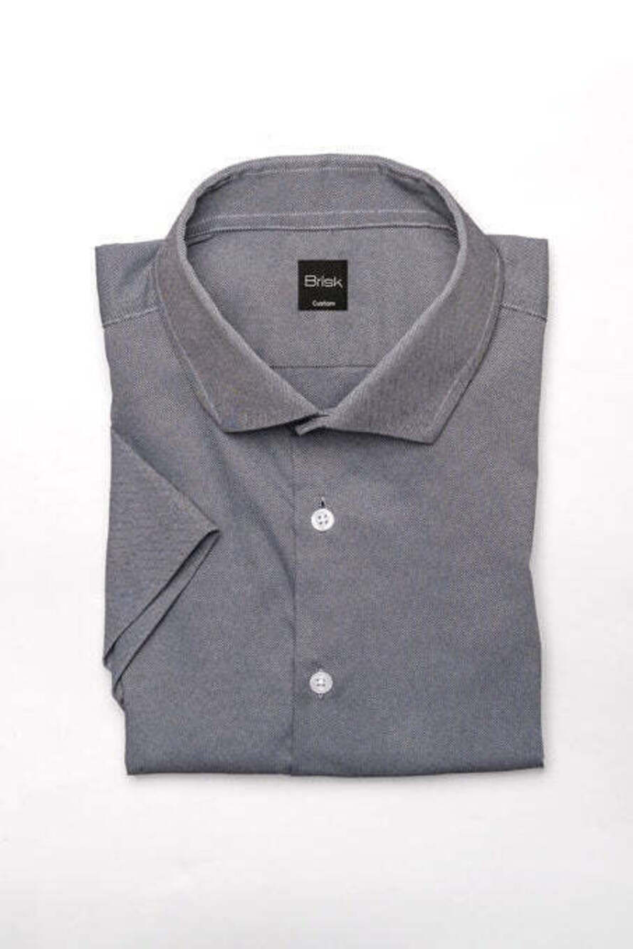 Brisk Charcoal Grey Performance Ultra Stretch Short Sleeve Shirt/22243